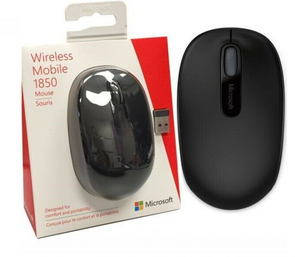 Mouse Wireless Microsoft 1850 Preto