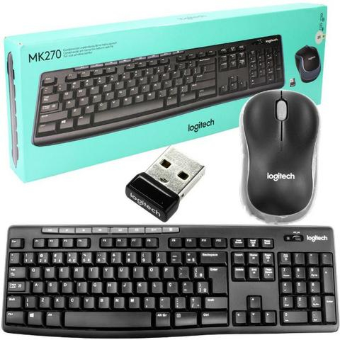 Teclado Multimidia e Mouse Mk270 Logitech Wireless